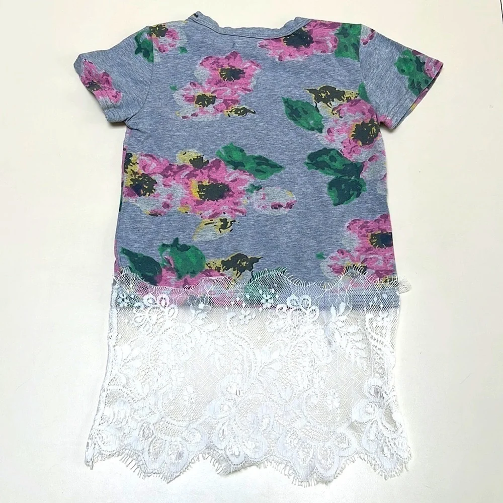 ❤️ WJBB Girls Floral Jersey Dress Size 7